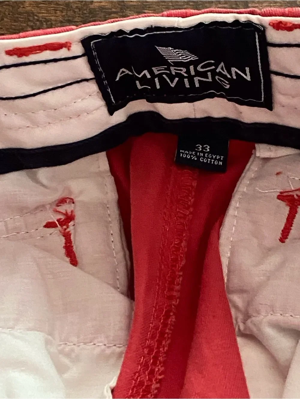 AL & Company Coral Cotton Shorts - Vibrant Coral American Living Size 33